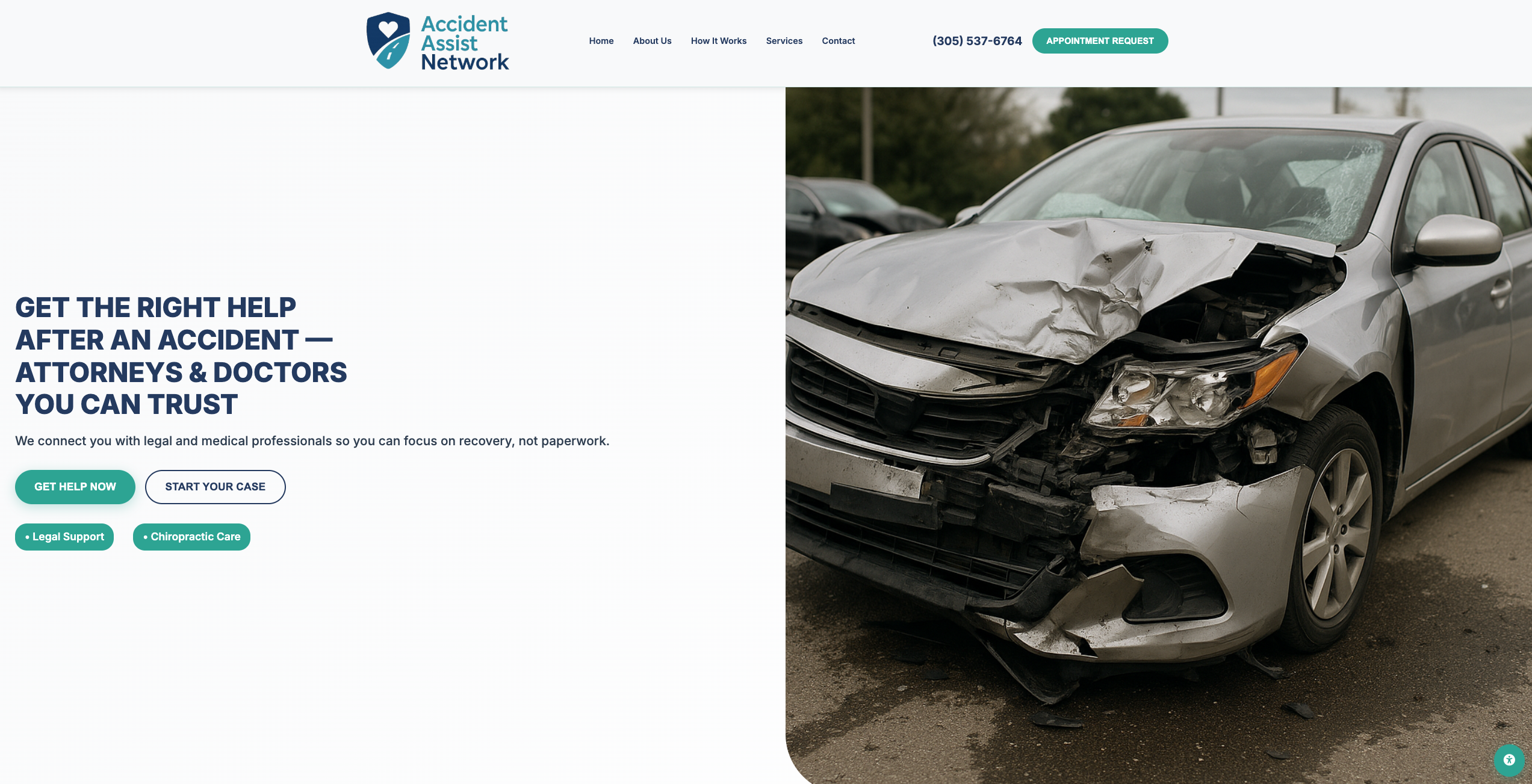 Accident Assist Network - A comprehensive accident assistance platform that connects users with legal and 